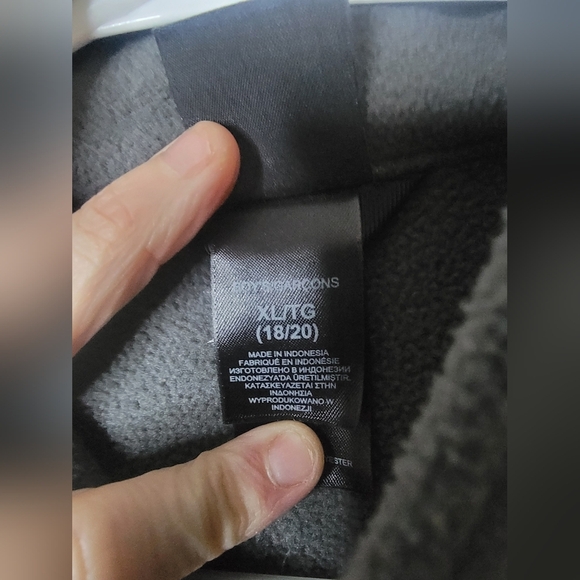 The North Face Boy Gray Fleece Jacket with Yellow Accents - Picture 3 of 8